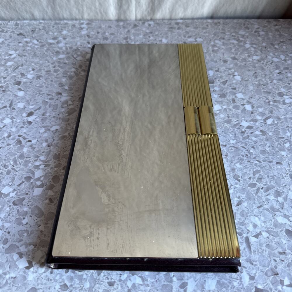 Vintage Notepad Portfolio 9.75” X 5” With Meta on On Top Cover 1989’s